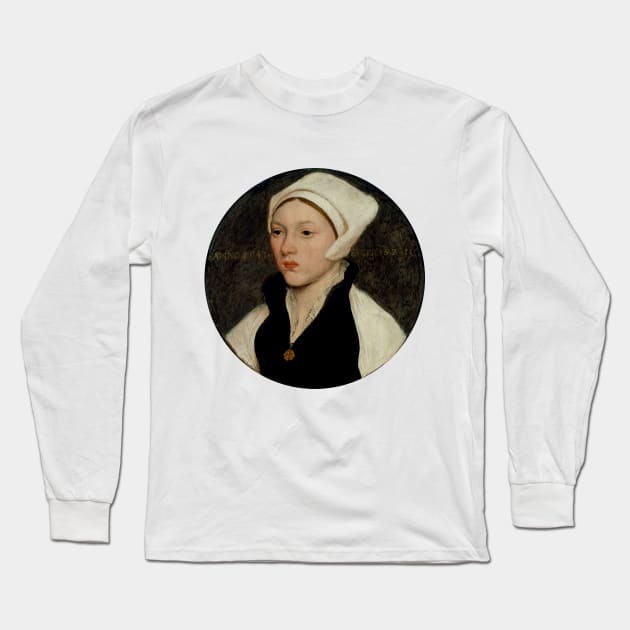 Portrait of a Young Woman with a White Coif Long Sleeve T-Shirt by terrybain